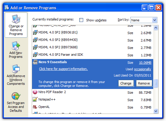 559x408 Uninstalling Any Nero Burning Software Raymond Cc