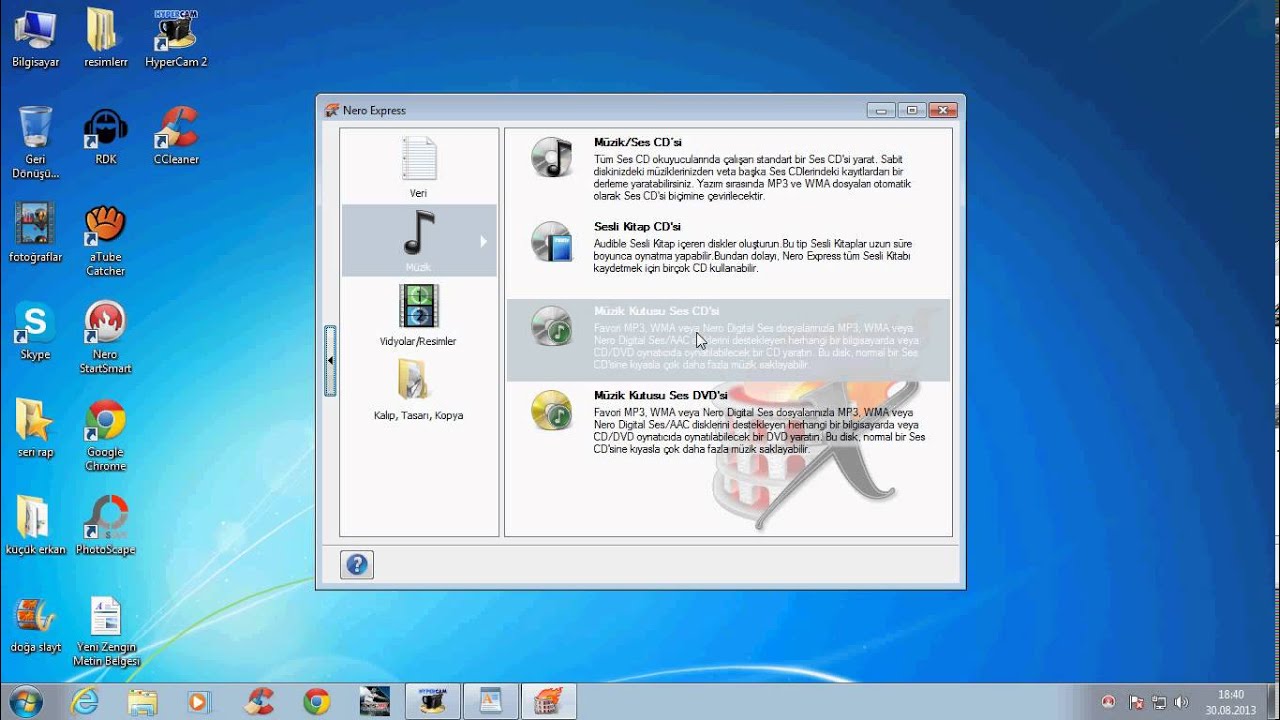 1280x720 Nero Yapmak