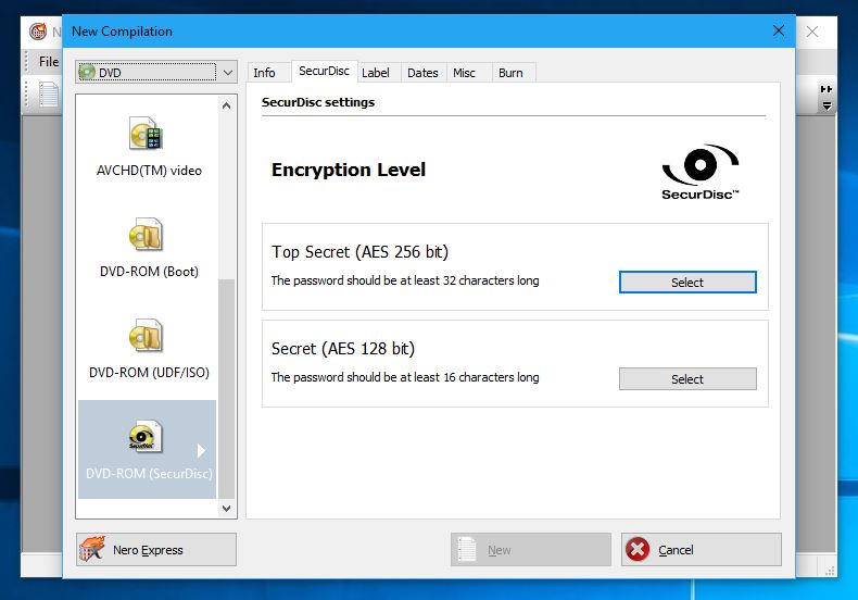 How Can I Enforce Encryption For Burning With Securdisc In Nero 790x552 How Can I Enforce Encryption For Burning With Securdisc In Nero