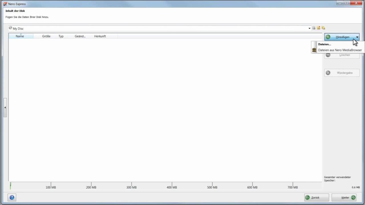 1280x720 Brennen Mit Nero Express