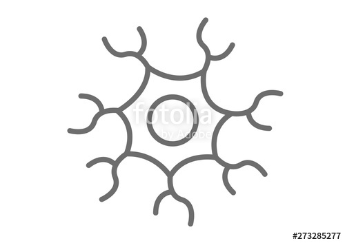 500x353 Nerve Cell Icon Vector Stock Image And Royalty Free Vector