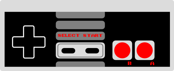 600x247 Nes Controller Clip Art