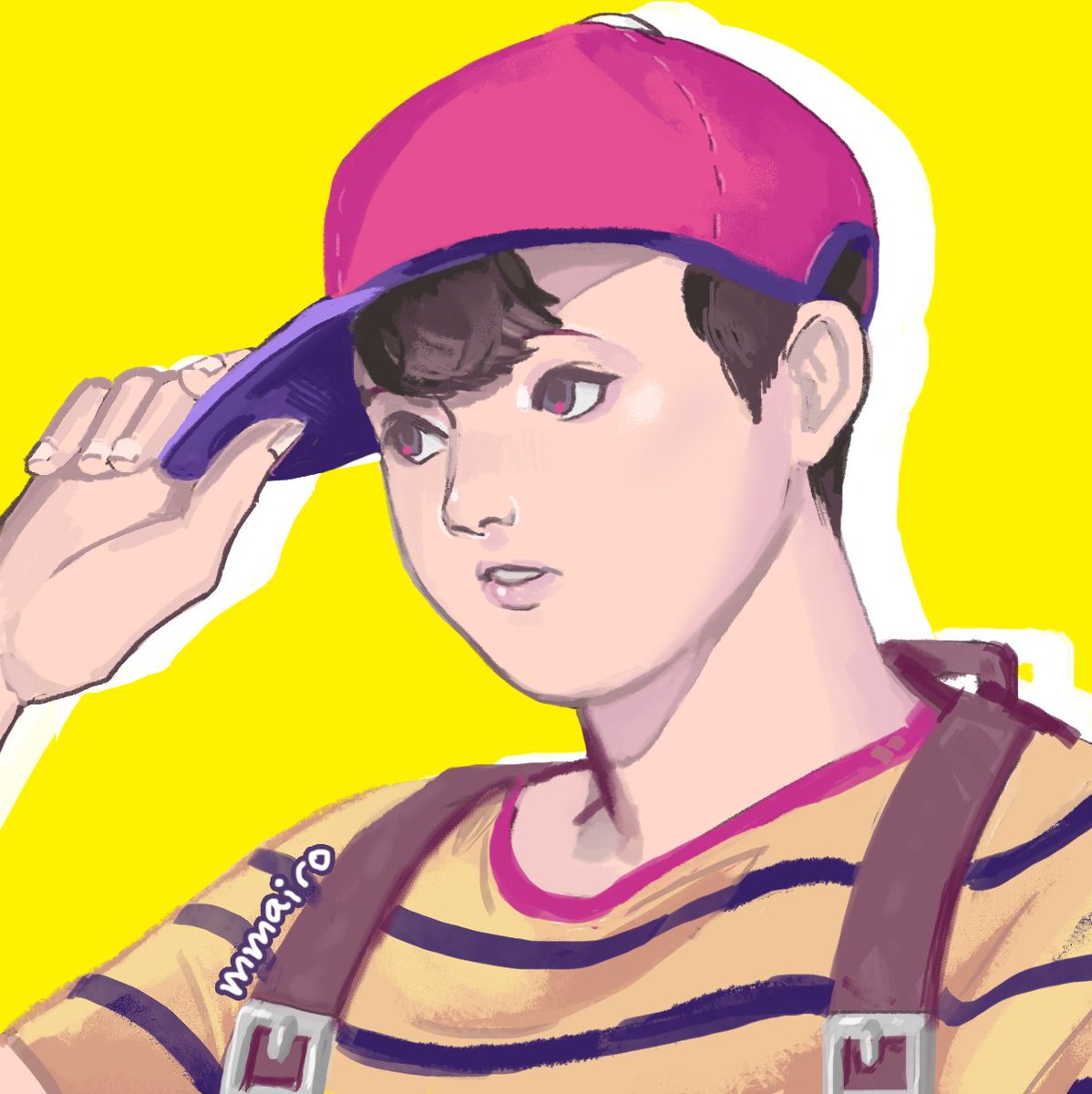 1198x1200 Mmairo On Twitter I Redrew My Ness Icon! I