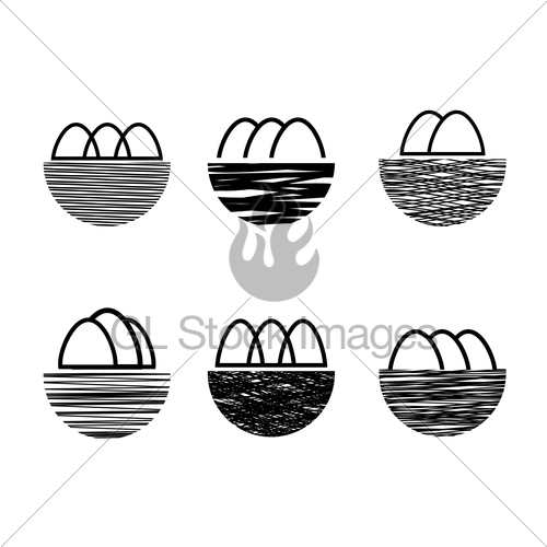 500x500 Nest And Eggs Icon Gl Stock Images