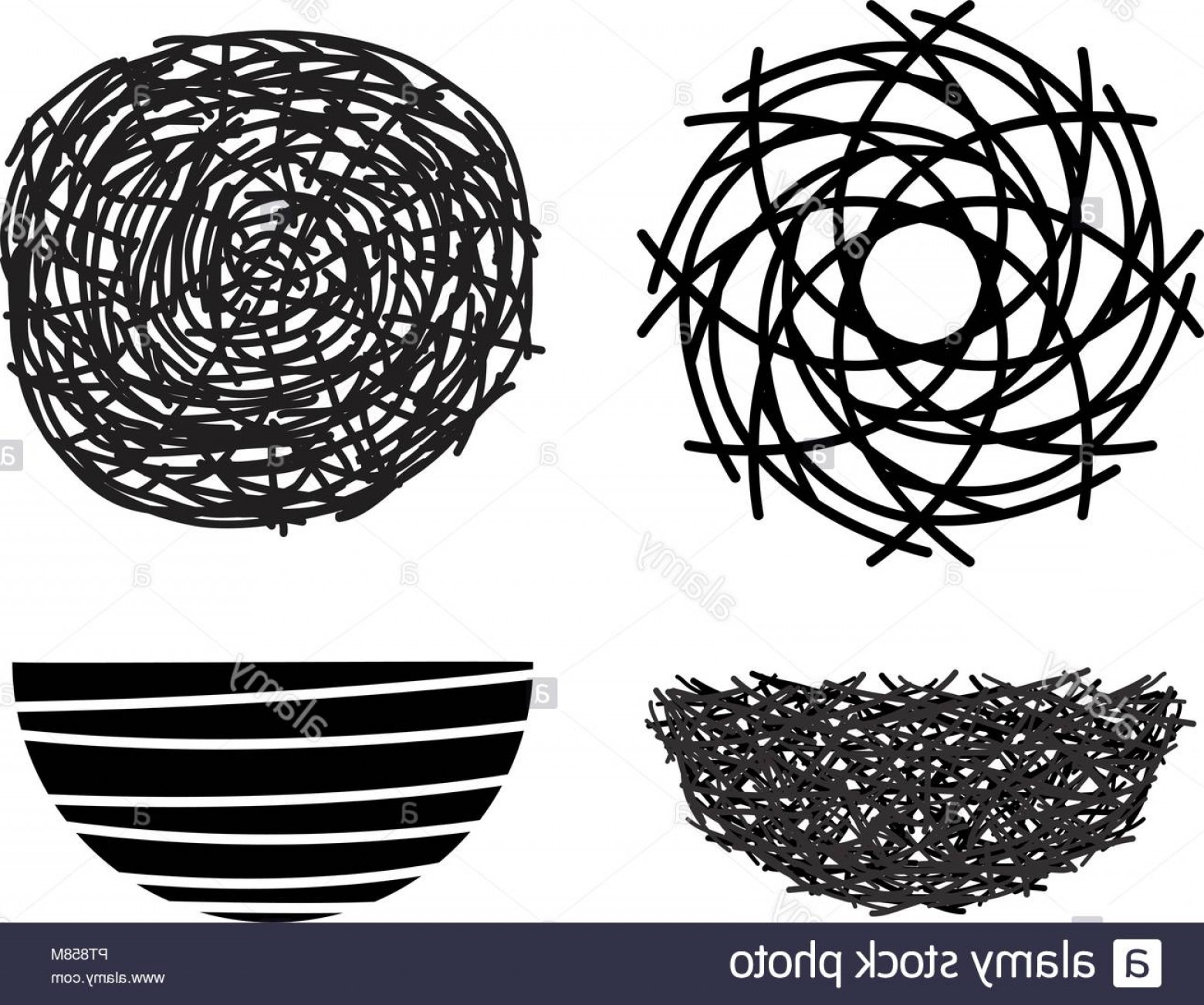 1560x1303 Vector Symbols Of Bird Nests Family Home Icons Isolated On White