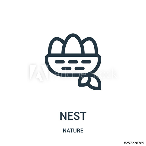 500x500 Nest Icon Vector From Nature Collection Thin Line Nest Outline
