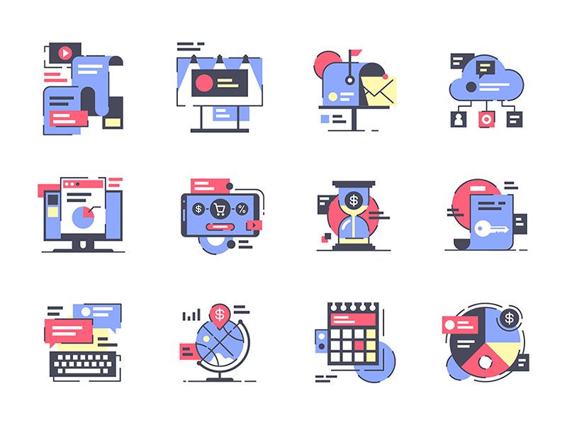 800x600 Marketing Icon Set