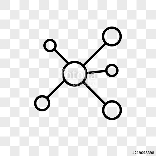 500x500 Network Vector Icon On Transparent Background, Network Icon Stock
