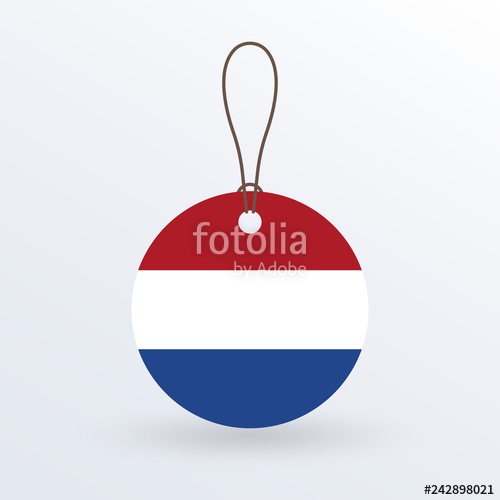 500x500 Holland Flag Hanging Tag The Netherlands Round Flag Icon Dutch