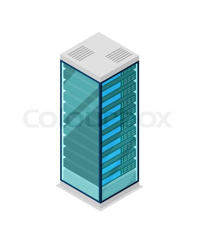674x800 Network Server Rack Isometric Icon Stock Vector Colourbox