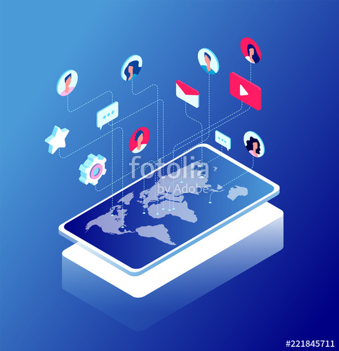 483x500 Social Network And World Map Internet Marketing, Like And Message