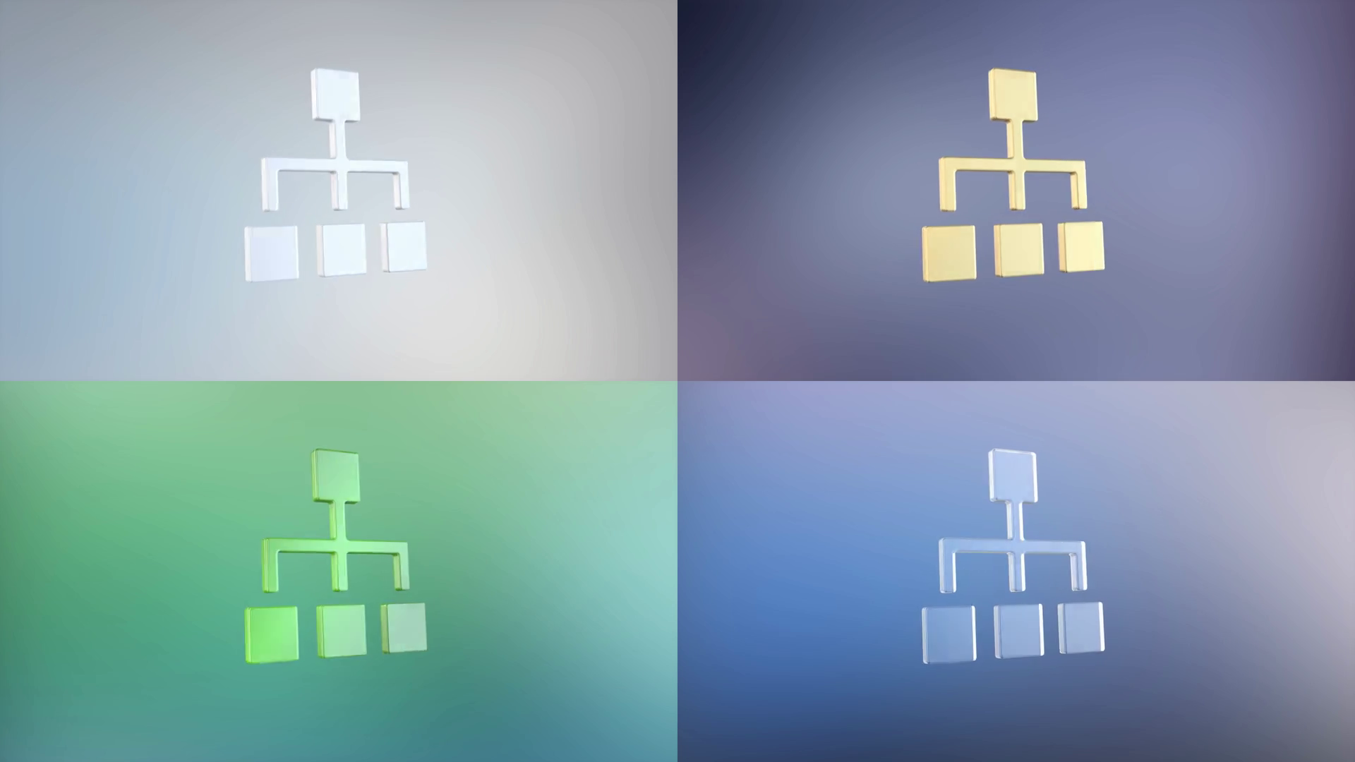 1920x1080 Animated Hierarchy Network Icon Loop Modules For Edit