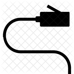 256x256 Network Cable Icon Of Glyph Style