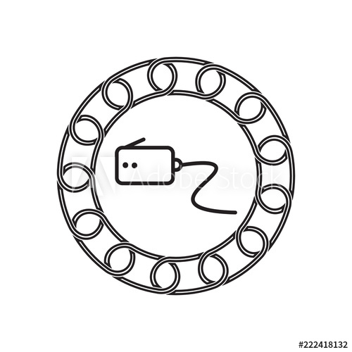 500x500 Network Cable Icon With Blockchain Concept Future Technology
