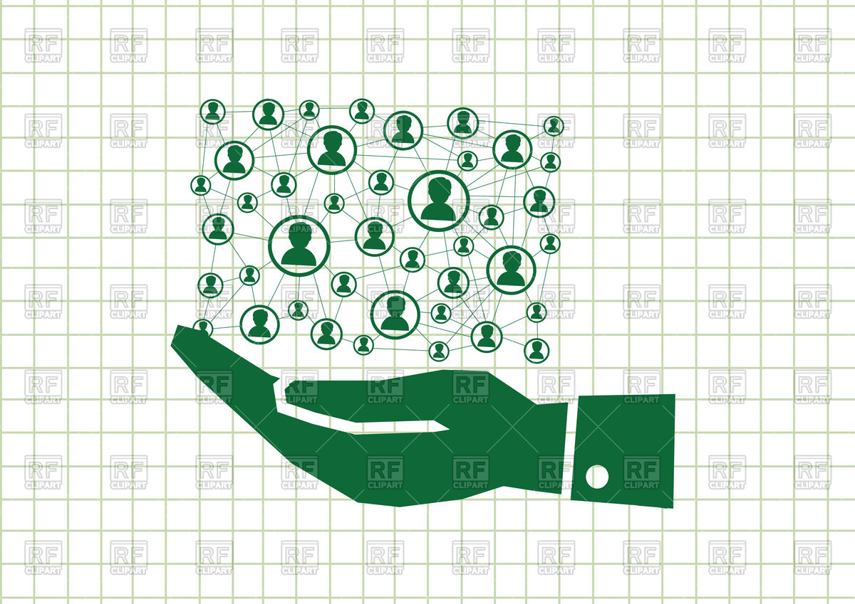 Hand And Network Connection Icon Vector Image Of Conceptual 1200x849 Hand And Network Connection Icon Vector Image Of Conceptual