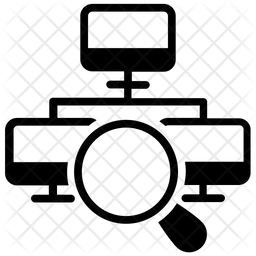 256x256 Network Monitoring Icon Of Glyph Style