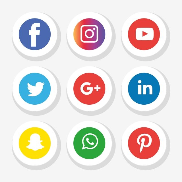 640x640 Social Media Icons Set Logo Vector Illustrator, Social, Media