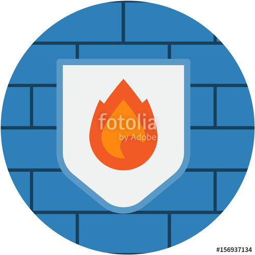 500x500 Shield Firewall Internet Security Abstract Icon Computer Network