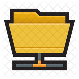 Network Folder Icon Of Colored Outline Style 256x256 Network Folder Icon Of Colored Outline Style