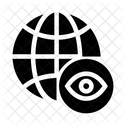 256x256 View Network Icon Of Glyph Style