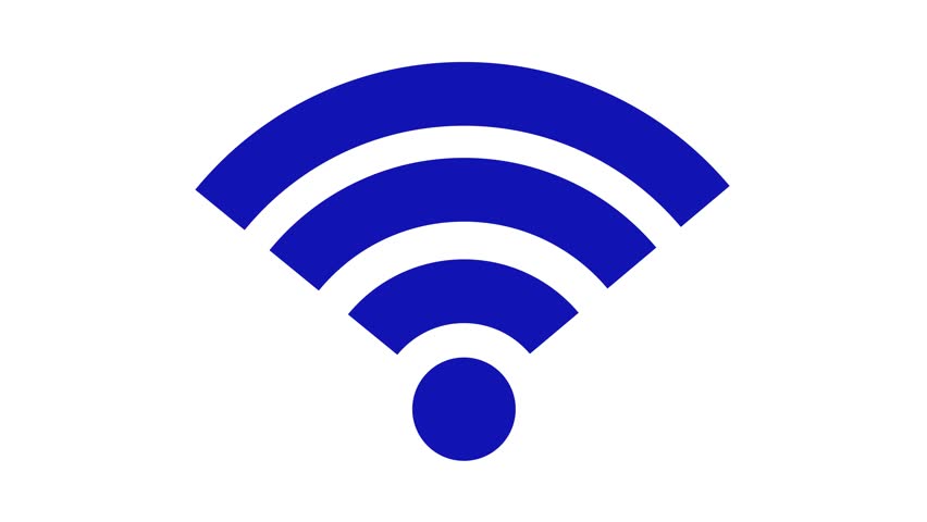 852x480 Wireless Network Icon Wi Fi Symbol Stock Footage Video
