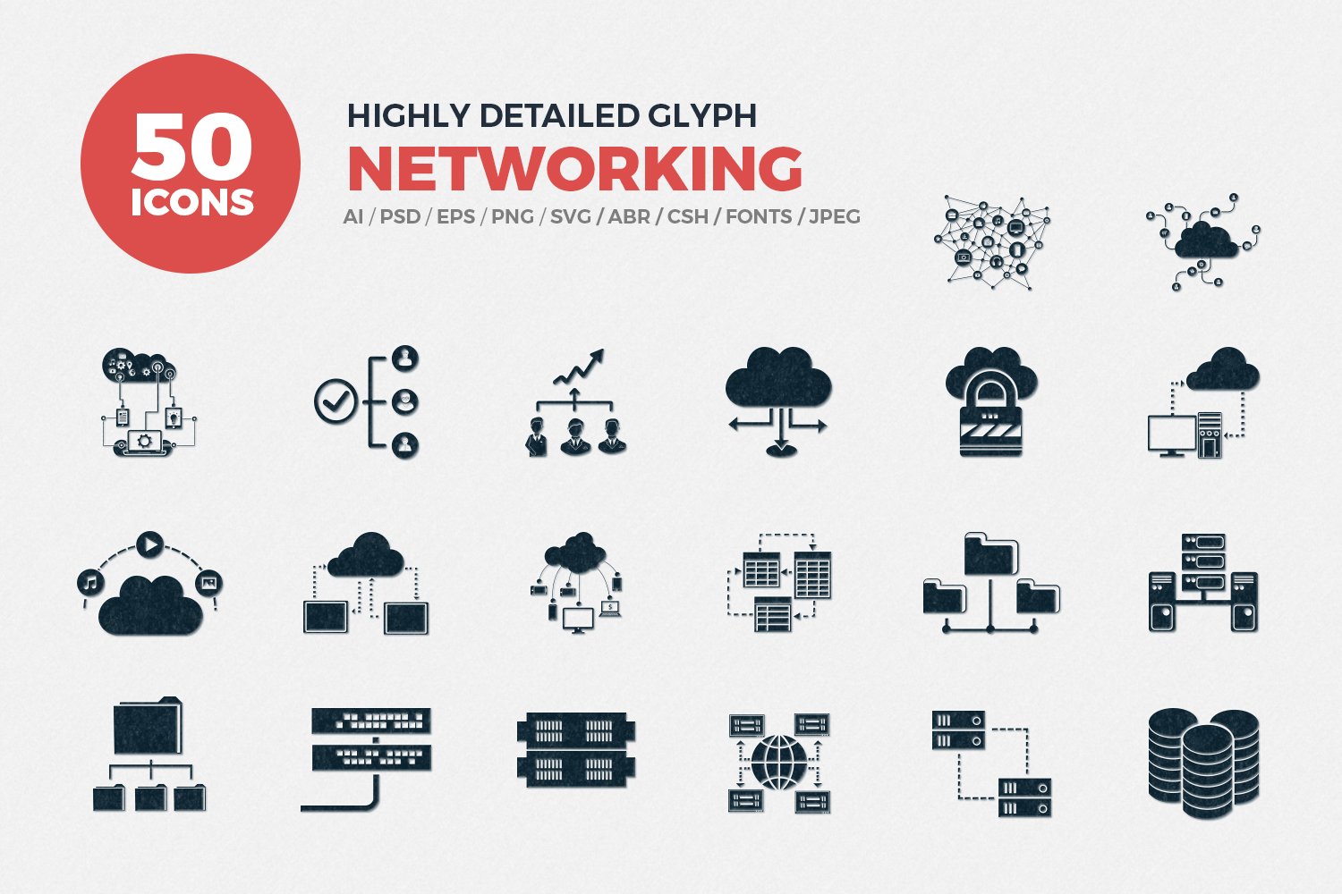Glyph Networking Icons Set 1500x1000 Glyph Networking Icons Set