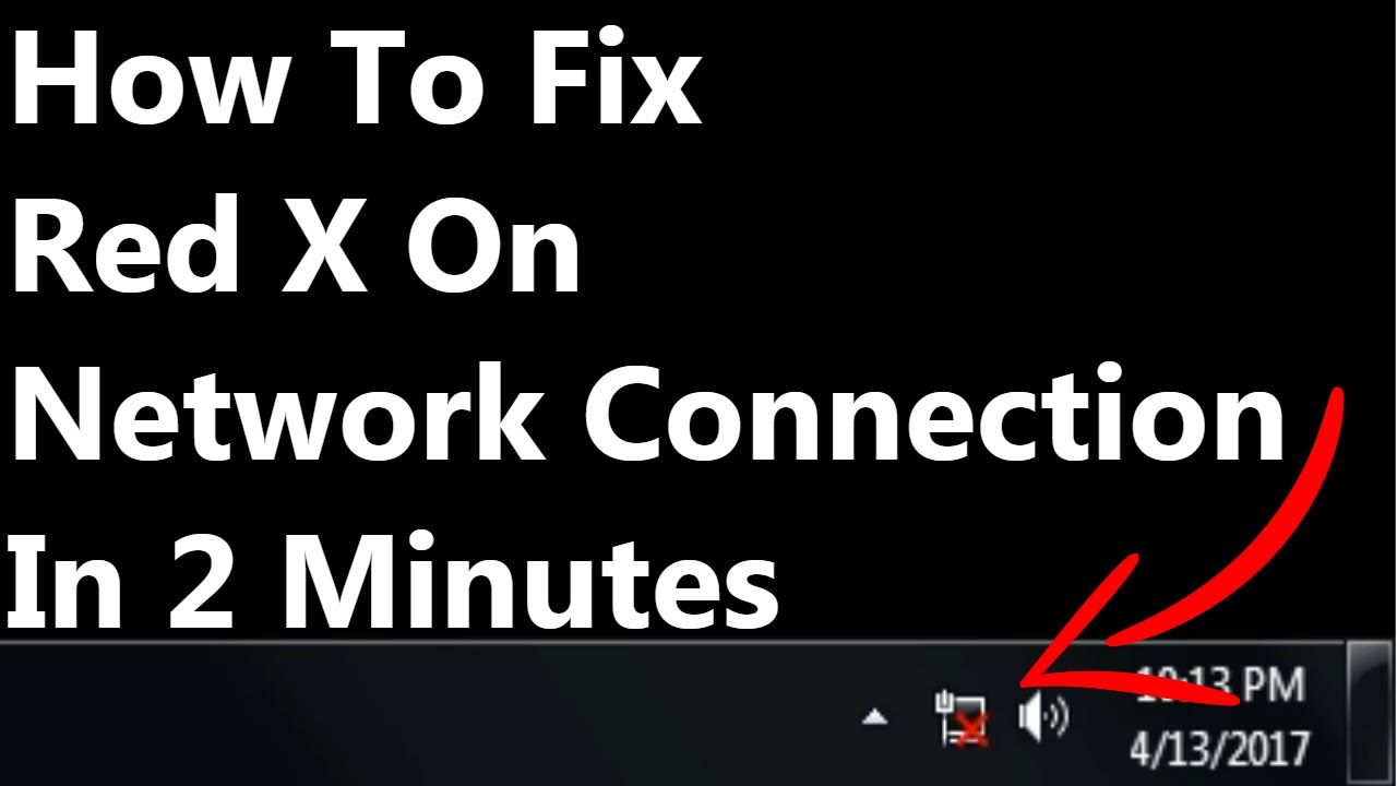 1280x720 Fixed Red X Over Network Connection Windows