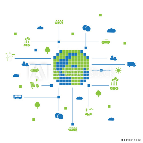 500x500 Digital And Green Eco Friendly World