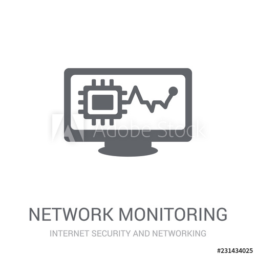 500x500 Network Monitoring Icon Trendy Network Monitoring Logo Concept