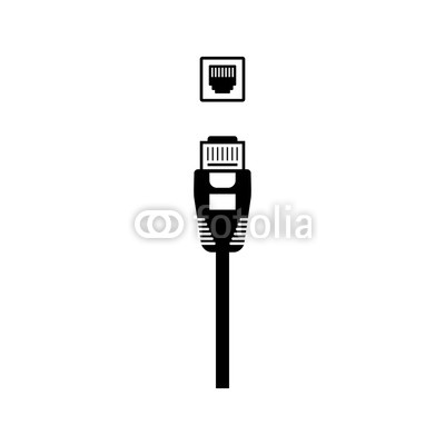 400x400 Ethernet Cable And Network Port Vector Icon Buy Photos Ap