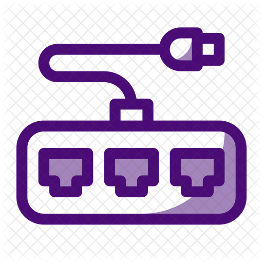 512x512 Hub Port Icon Of Colored Outline Style