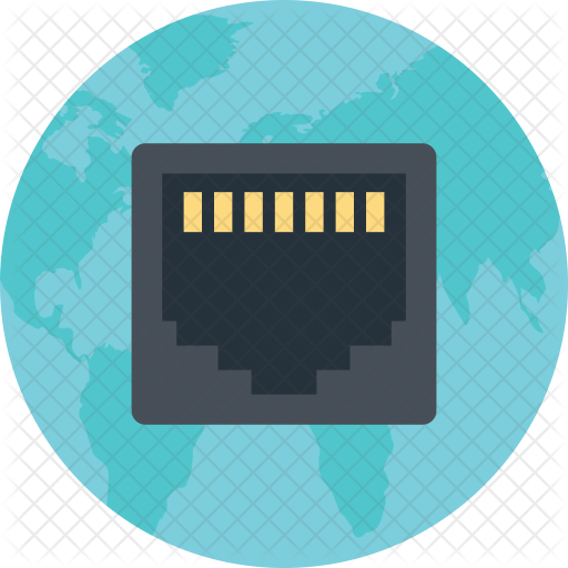 512x512 Network Port Icon Of Flat Style