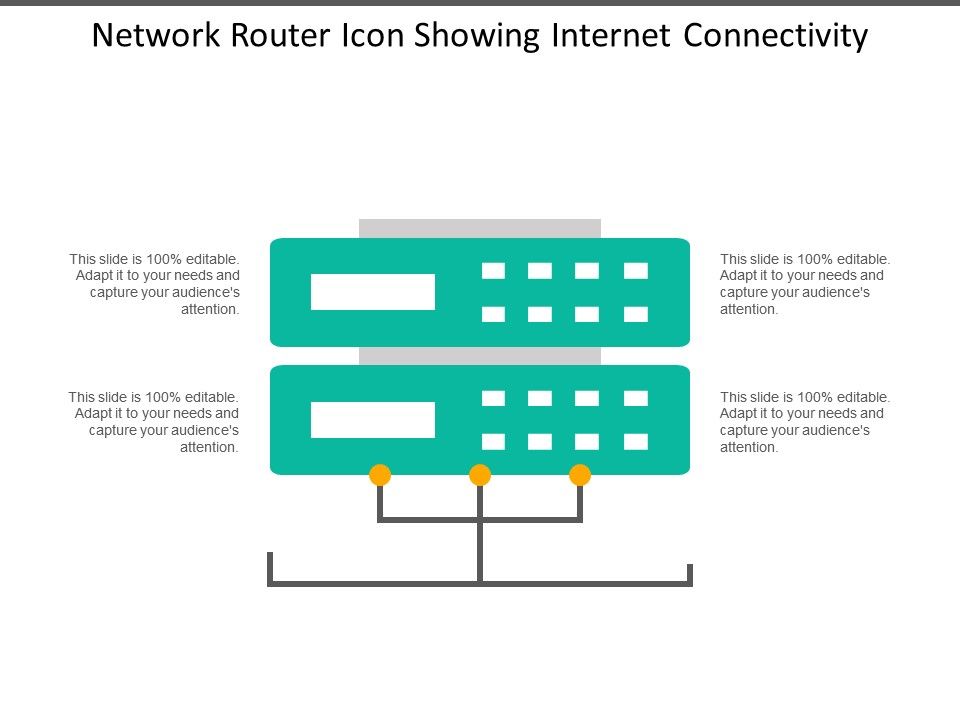 960x720 Network Router Icon Showing Internet Connectivity Powerpoint