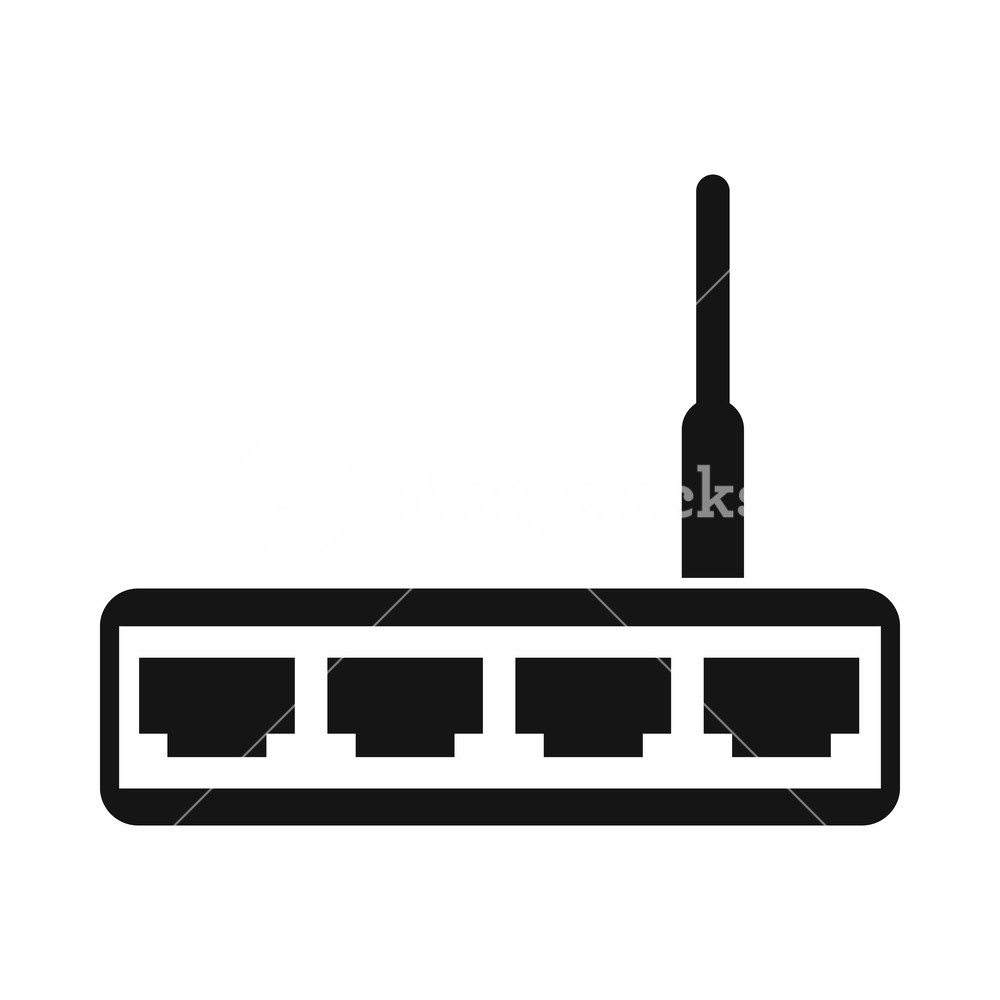 1000x1000 Router Icon In Simple Style Isolated Vector Illustration Royalty