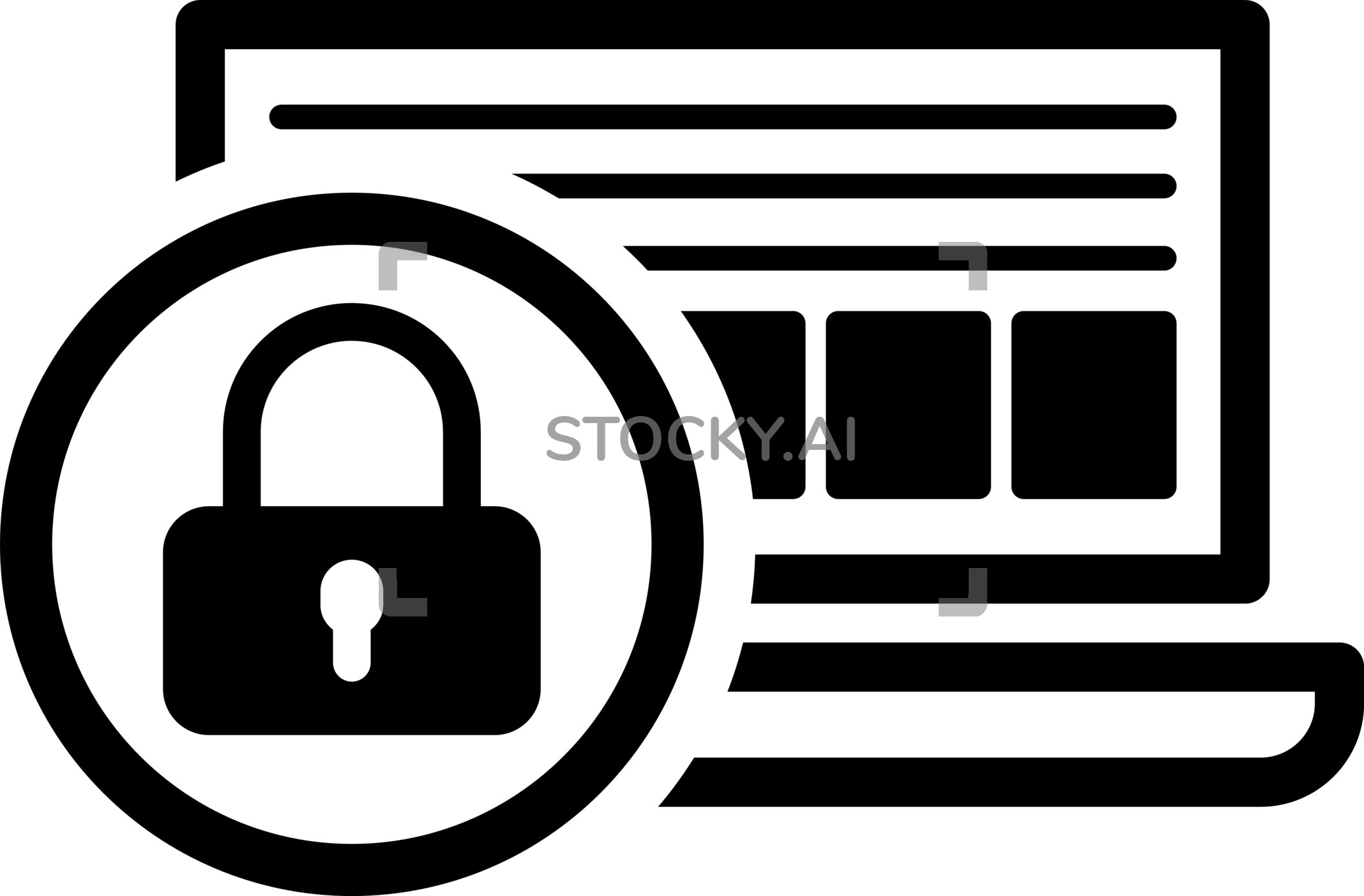 2136x1404 Image Of Network Security Icon Flat Design