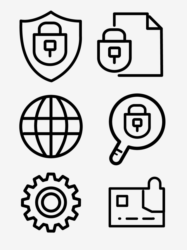 640x856 Network Security Business Small Icon Material, The Internet