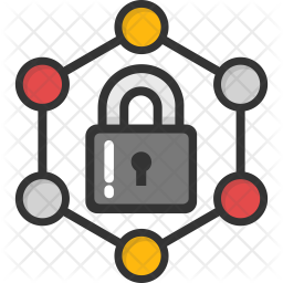 256x256 Network Security Icon Of Colored Outline Style