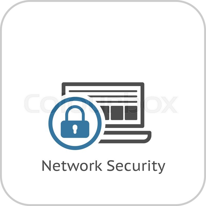 800x800 Network Security Icon Flat Design Stock Vector Colourbox