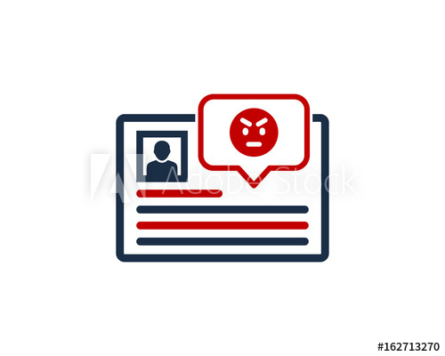 500x400 Angry Status Social Network Icon Logo Design Element