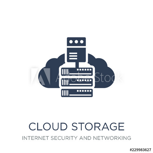 500x500 Cloud Storage Icon Trendy Flat Vector Cloud Storage Icon On White