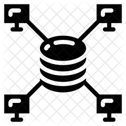 256x256 Data Network Icon Of Glyph Style