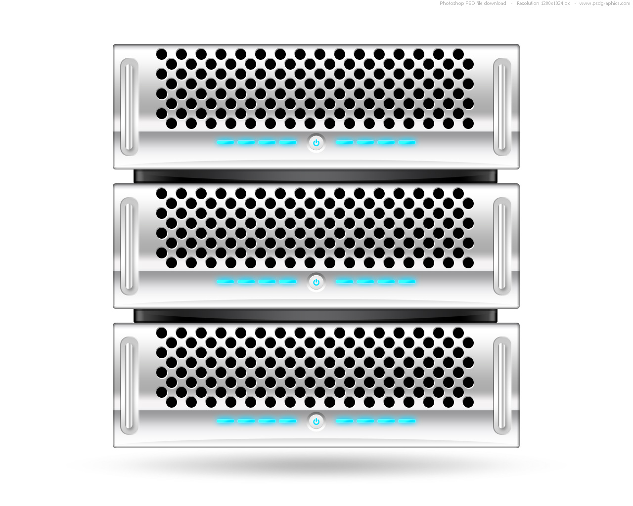 1280x1024 Silver Rack Server, Web Icon Psdgraphics