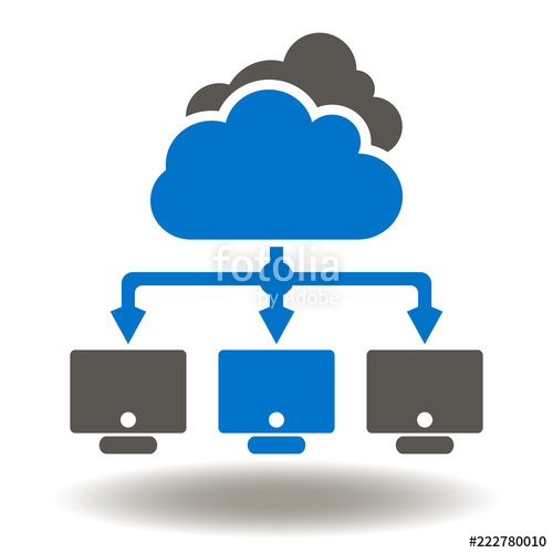 500x500 Cloud Network Shared Computer Icon Vector Networking Computing