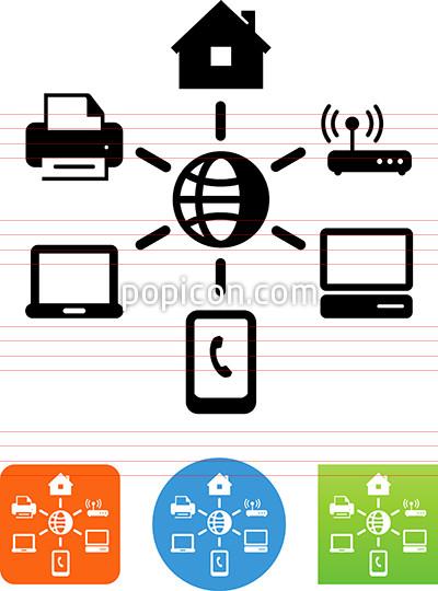 400x540 Remote Managed Services Home Network Icon