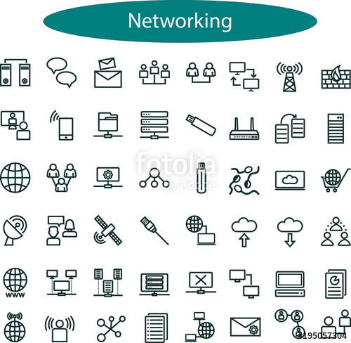 500x488 Simple Network Icons Set Universal Network Icon To Use For Web