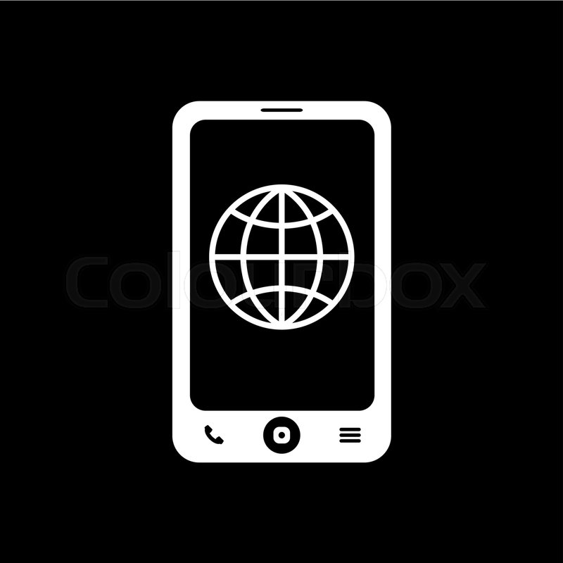 800x800 The Phone Icon Network Symbol Flat Stock Vector Colourbox