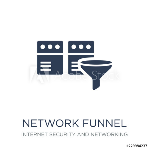 500x500 Network Funnel Icon Trendy Flat Vector Network Funnel Icon