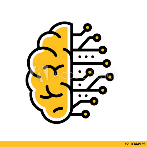 500x500 Linear Icon Neural Network Data Computing And Internet Technology