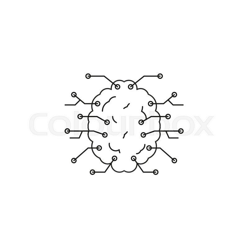 800x800 Neural Network Icon Outline Neural Stock Vector Colourbox