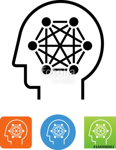 389x500 Brain With Mesh Neural Network Icon Stock Image And Royalty Free